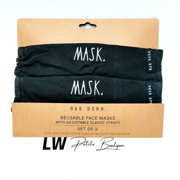 Rae 2pk Reusable Face 'MASK' Masks - Picture 1 of 3